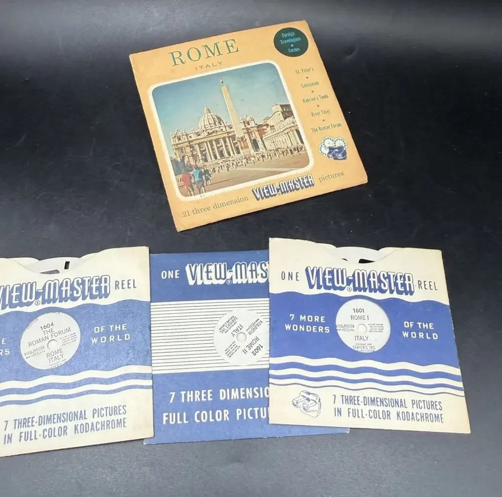 SAWYERS VIEW-MASTER REEL 1600 ROME 1 ITALY 1955 W SLEEVE Complete